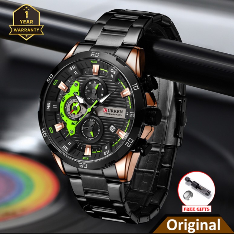 CURREN 8402 – Stainless Steel Chronograph Watch