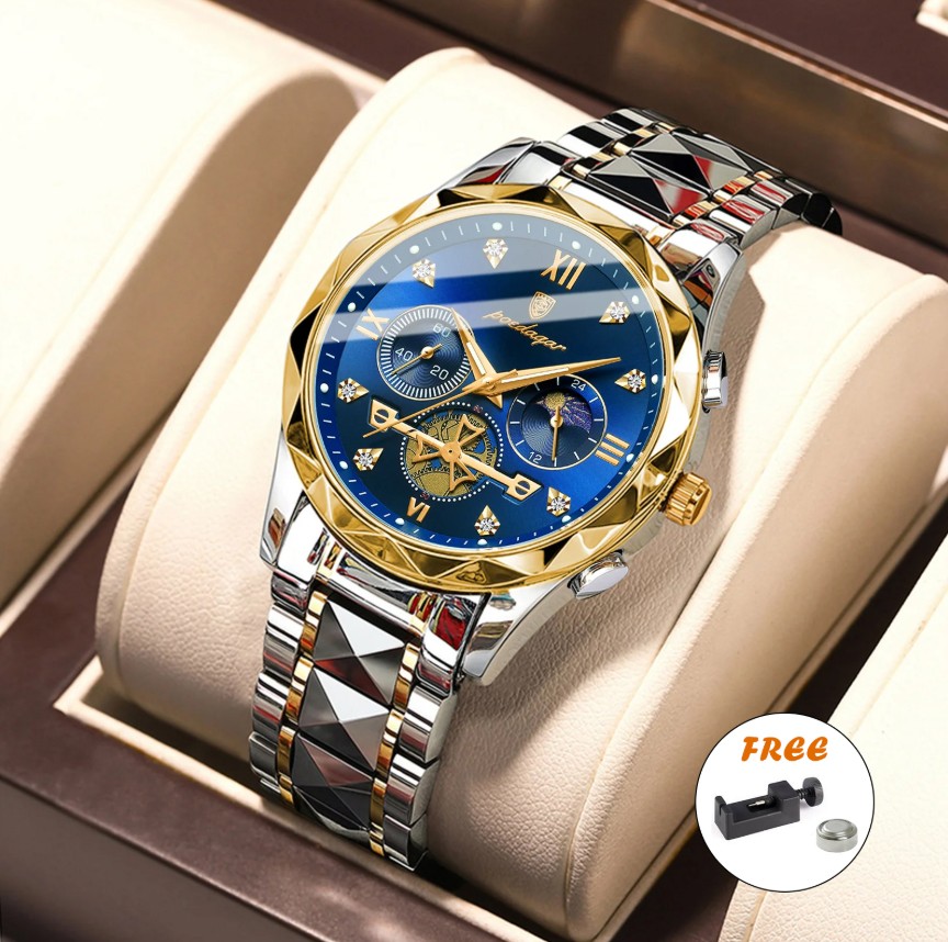 POEDAGAR 996 Men’s Chronograph Luminous Quartz Watch