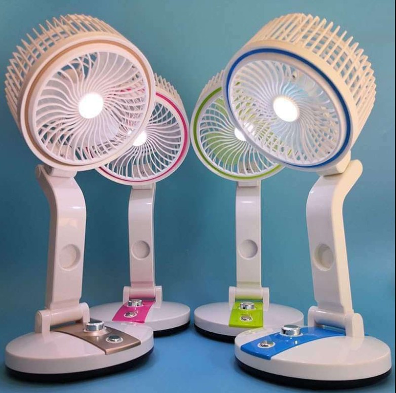 Rechargeable Folding Fan With LED Light