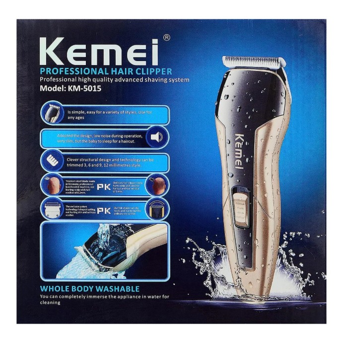 Kemei KM-5015 Professional High Quality Washable Hair Clipper