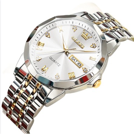 OLEVS 9931G Quartz Watch – New Exclusive Design | Golden-White