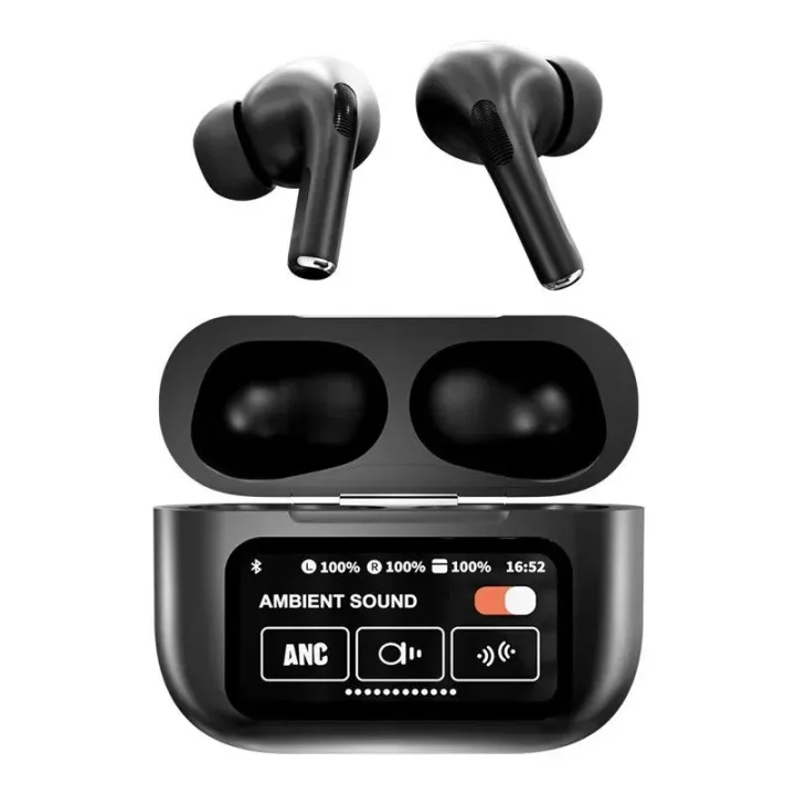 A9 Pro ANC Wireless Earbuds – Touch Screen Display